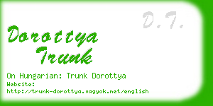 dorottya trunk business card